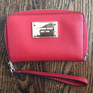 Red Micheal kors wallet